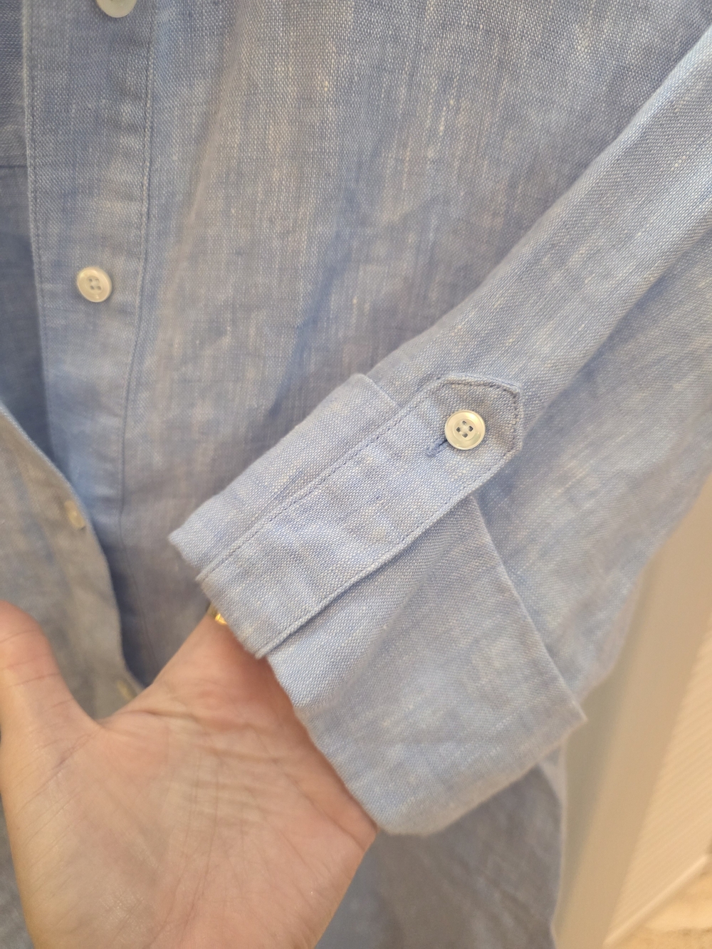 J. McLaughlin Light Coastal Blue Wellesley Linen Midi Shirt Dress XS - Picture 2 of 10